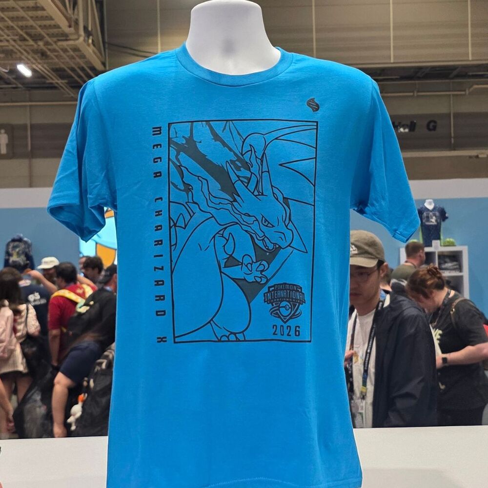 Pokémon International Championship 2026 Mega Charizard X - Blue T-SHIRT XXL 2XL
